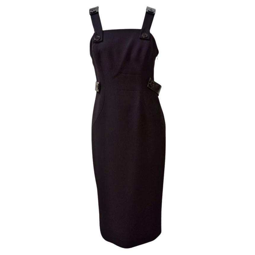 2021/2022 Versace FW Black Dress IT 42 (US 6/8) For Sale