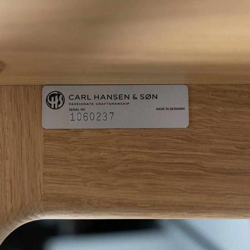 2021 BM0949P Contour Lounge Chair by Borge Mogensen for Carl Hansen in Oak In Good Condition For Sale In Philadelphia, PA