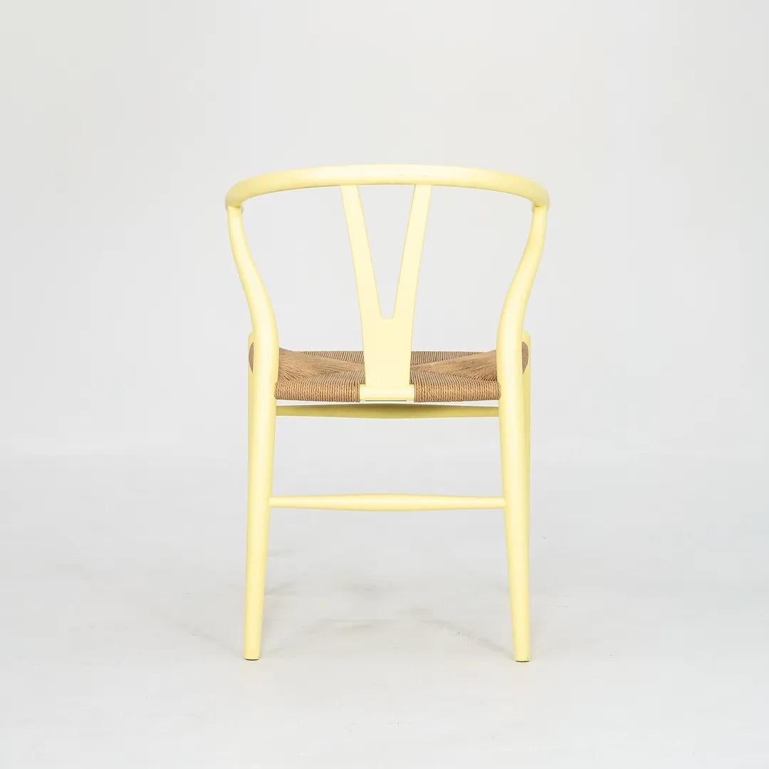 2021 Carl Hansen CH24 Wishbone Chair by Hans Wegner in Soft Yellow / Hollyhock For Sale 3