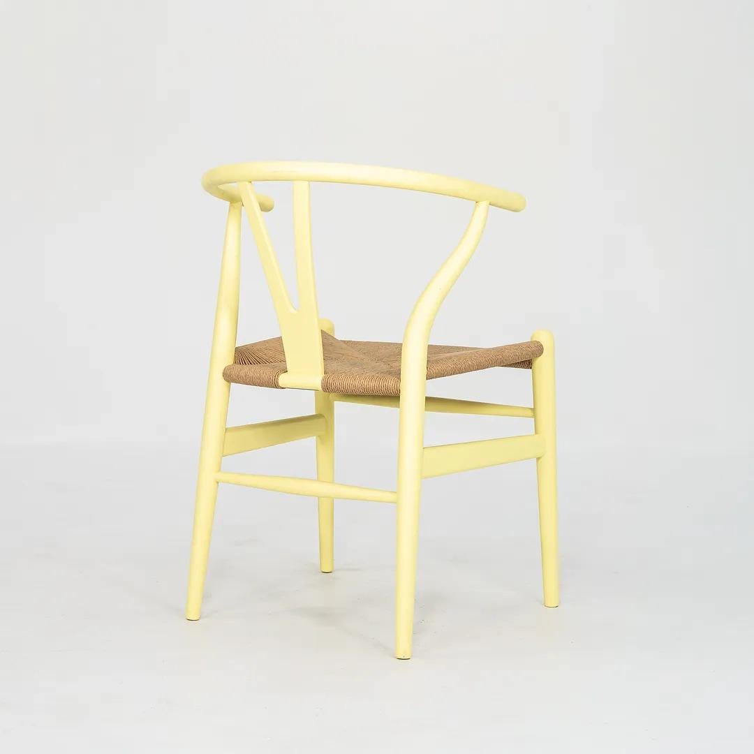 2021 Carl Hansen CH24 Wishbone Chair by Hans Wegner in Soft Yellow / Hollyhock For Sale 4