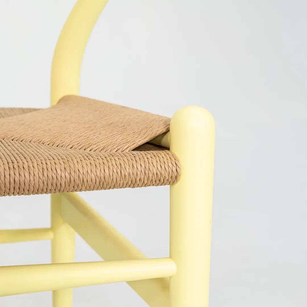 Scandinavian Modern 2021 Carl Hansen CH24 Wishbone Chair by Hans Wegner in Soft Yellow / Hollyhock For Sale