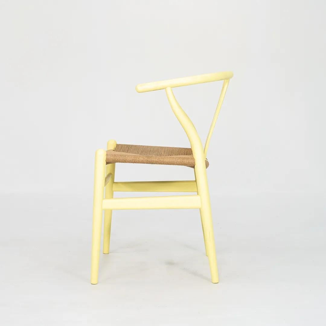 2021 Carl Hansen CH24 Wishbone Chair by Hans Wegner in Soft Yellow / Hollyhock For Sale 1