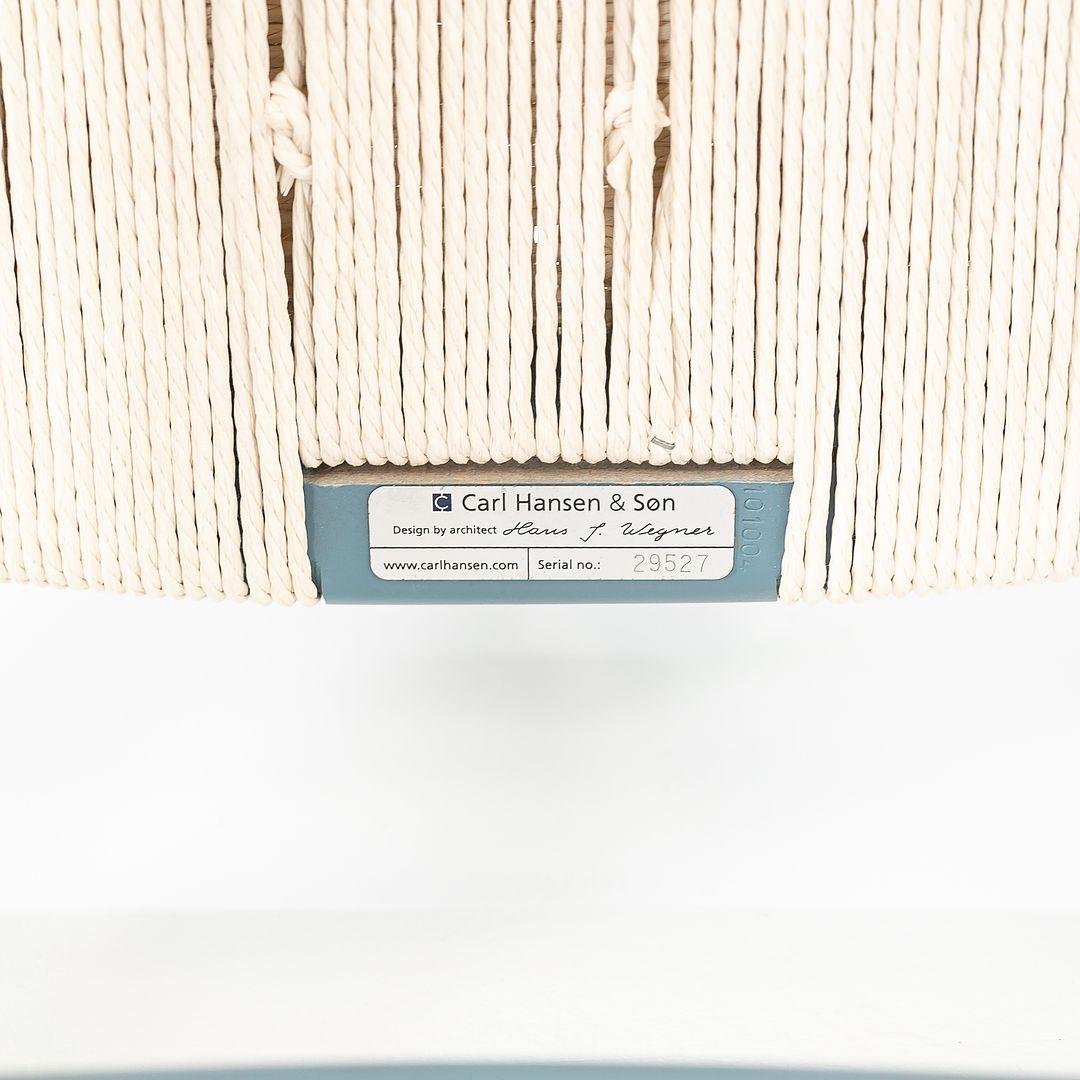 2021 Carl Hansen CH24 Wishbone Chair in Slate Blue Beech w/ White Papercord Seat 4