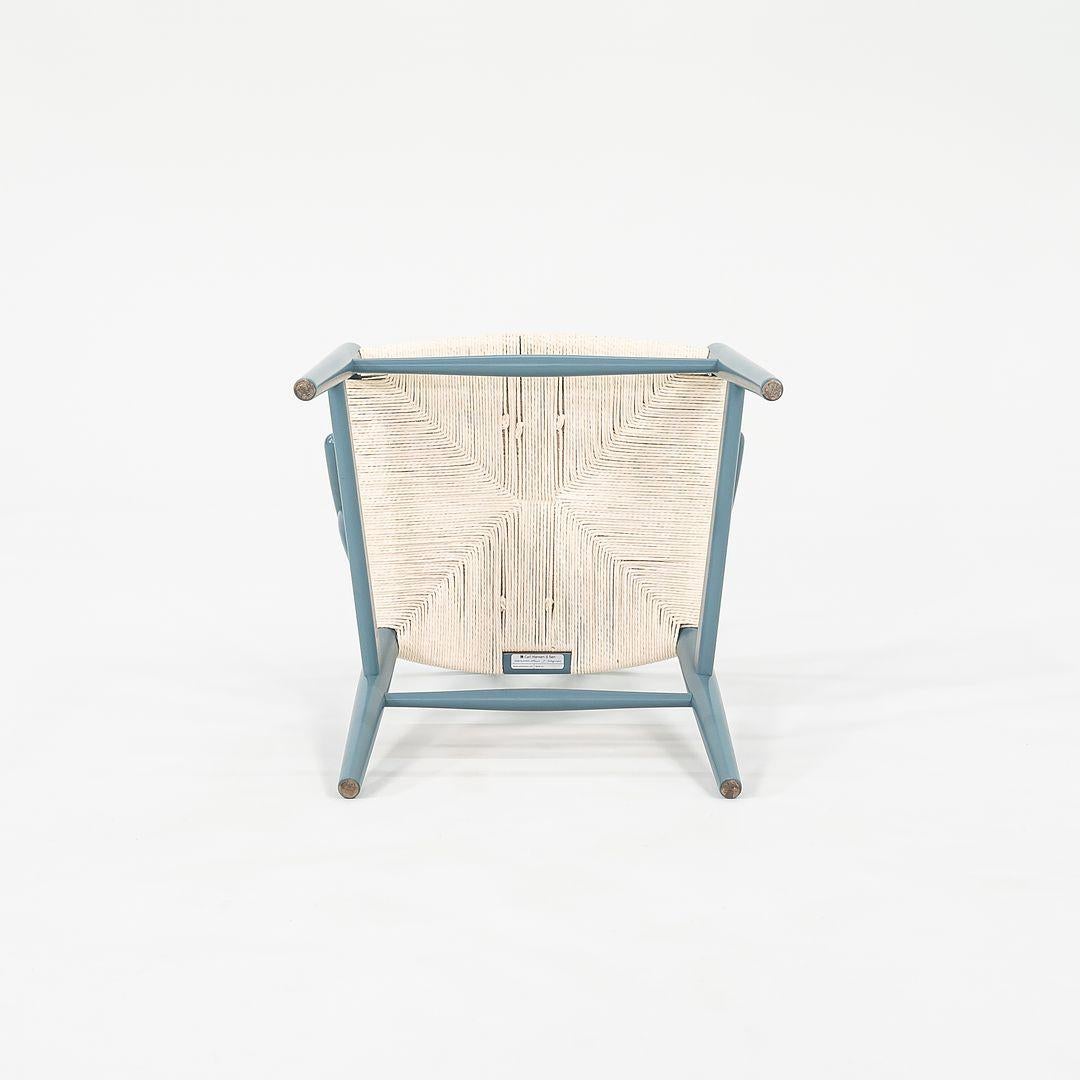 2021 Carl Hansen CH24 Wishbone Chair in Slate Blue Beech w/ White Papercord Seat 3