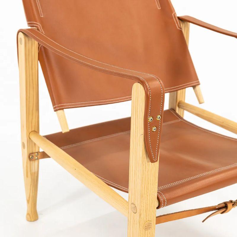 2021 Carl Hansen KK47000 Safari Chair by Kaare Klint in Cognac Leather For Sale 4