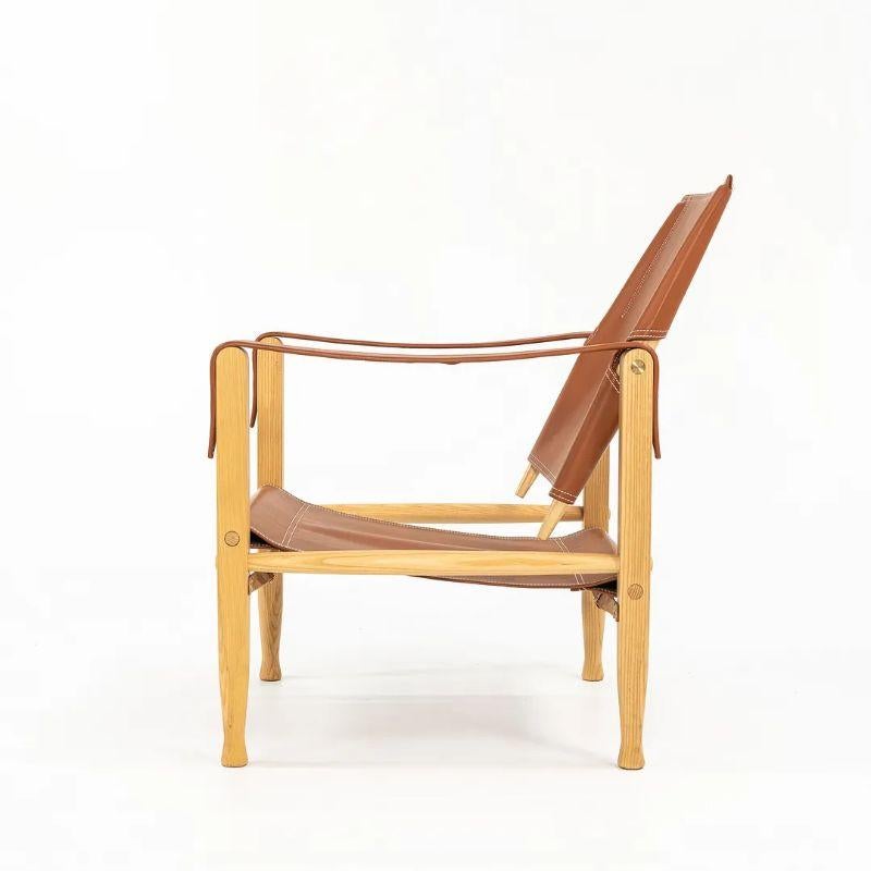 Scandinavian Modern 2021 Carl Hansen KK47000 Safari Chair by Kaare Klint in Cognac Leather For Sale