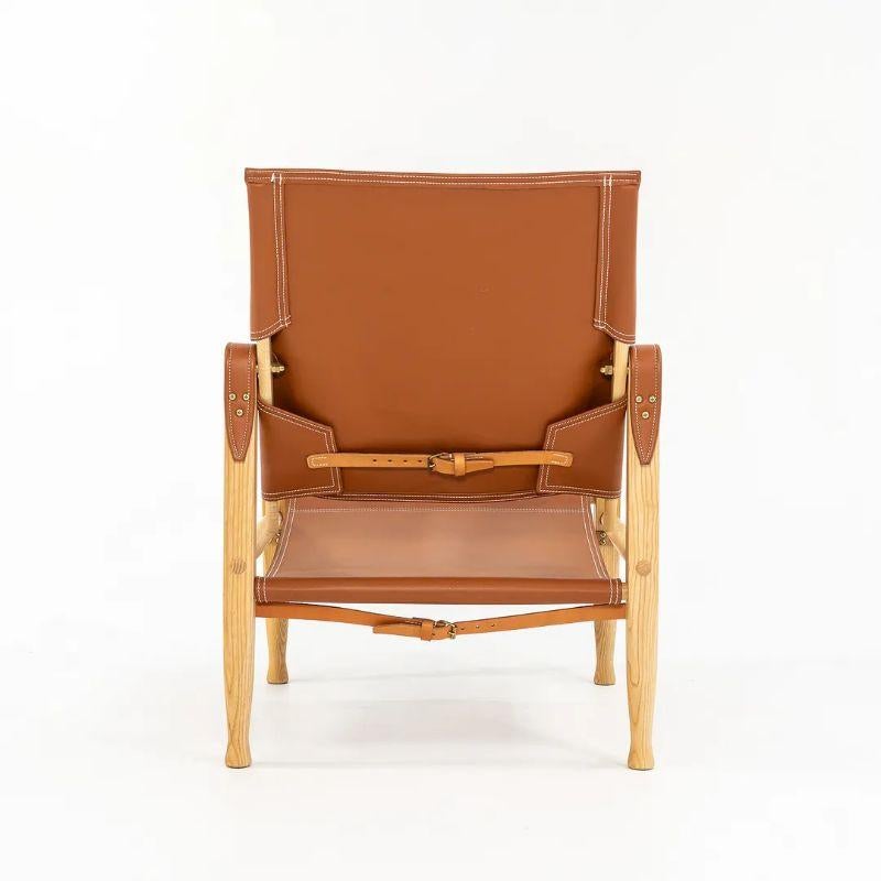 Danish 2021 Carl Hansen KK47000 Safari Chair by Kaare Klint in Cognac Leather For Sale