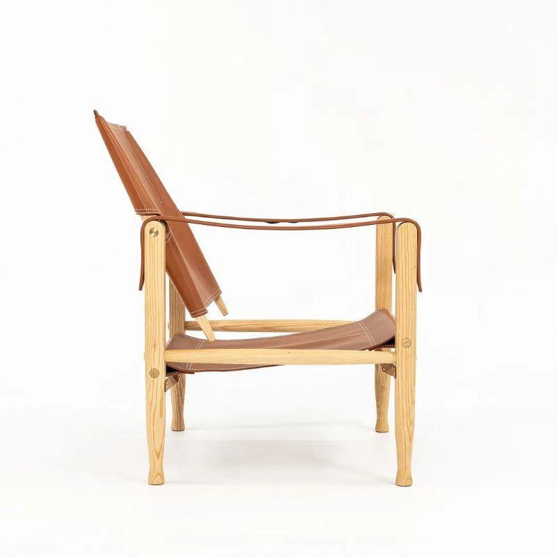 2021 Carl Hansen KK47000 Safari Chair by Kaare Klint in Cognac Leather In Good Condition For Sale In Philadelphia, PA