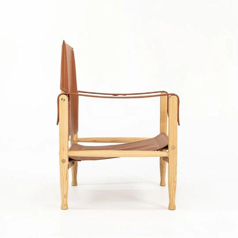 2021 Carl Hansen KK47000 Safari Chair by Kaare Klint in Cognac Leather For Sale 2