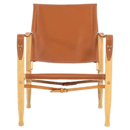 2021 Carl Hansen KK47000 Safari Chair by Kaare Klint in Cognac Leather For Sale