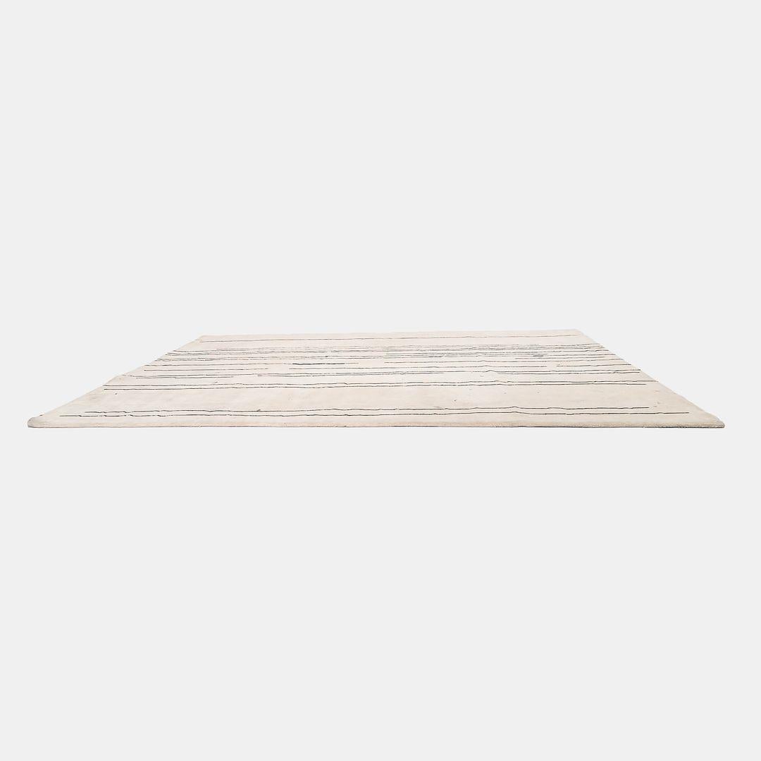 Danois 2021 Carl Hansen Tapis blanc Woodlines 200x300cm Naja Utzom Popov of Denmark en vente