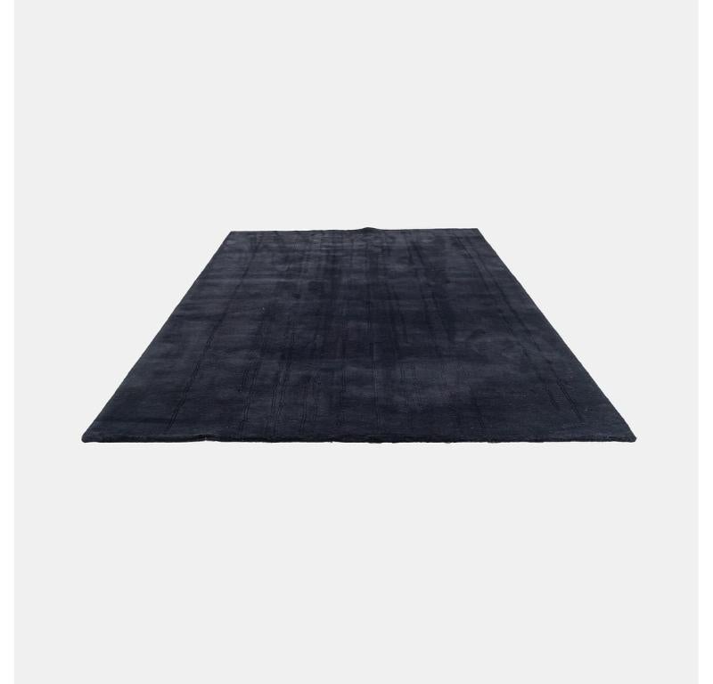 Danish 2021 Carl Hansen Woodlines Area Rug in Black by Naja Utzom Popov 79x118 inches For Sale
