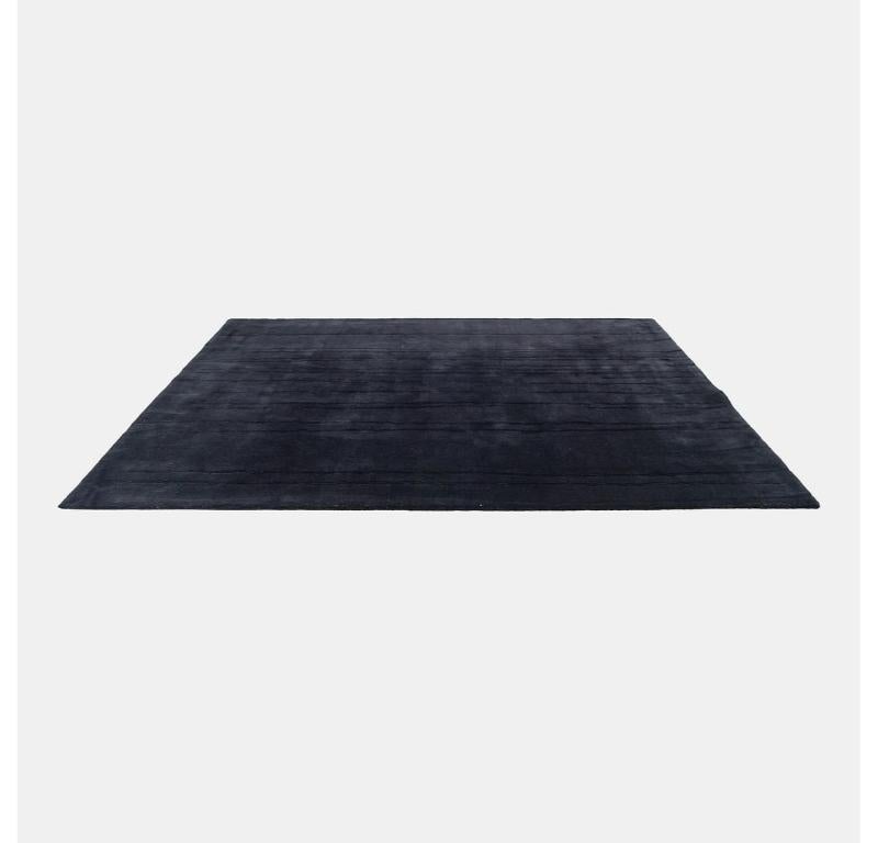 Hand-Knotted 2021 Carl Hansen Woodlines Area Rug in Black by Naja Utzom Popov 79x118 inches For Sale
