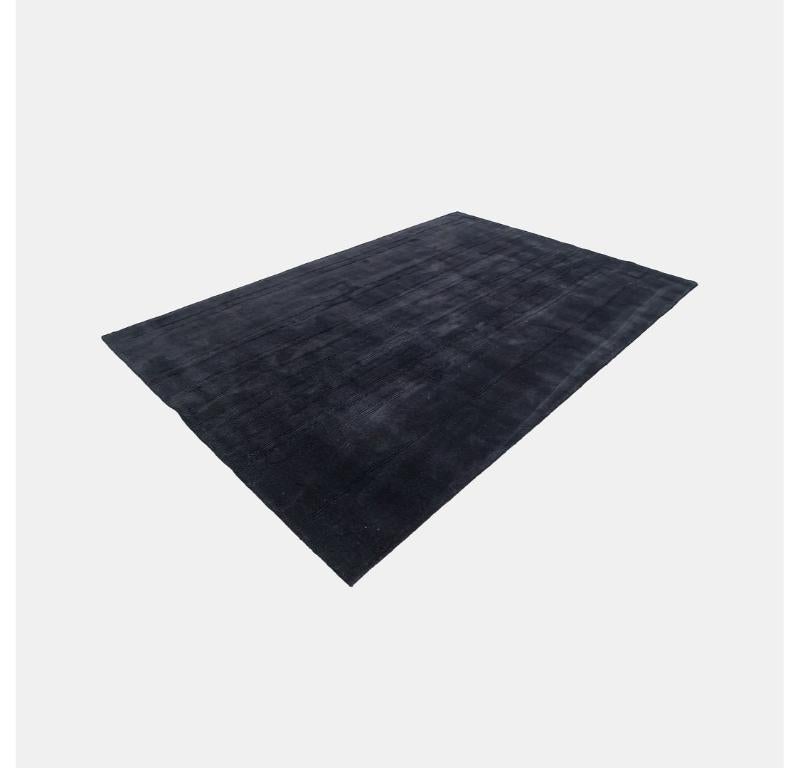 2021 Carl Hansen Woodlines Area Rug in Black by Naja Utzom Popov 79x118 inches In Good Condition For Sale In Philadelphia, PA