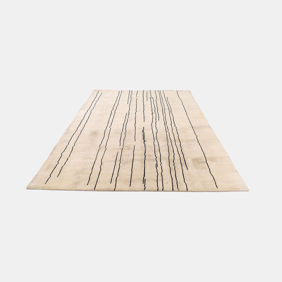 Tapis Woodlines 2021 de Carl Hansen en crème et conçu par Naja Utzom Popov en vente 2