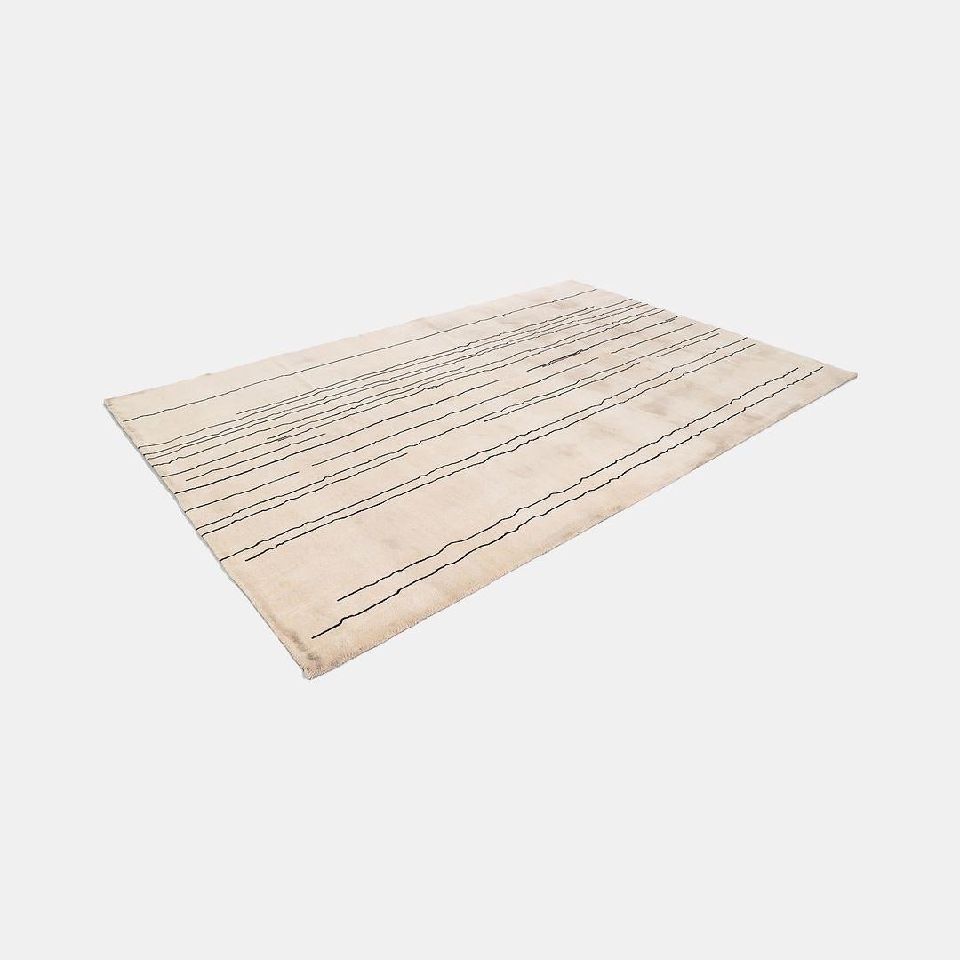 Moderne Tapis Woodlines 2021 de Carl Hansen en crème et conçu par Naja Utzom Popov en vente