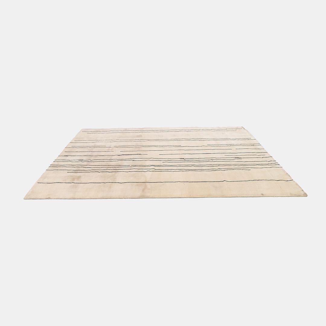 Danois Tapis Woodlines 2021 de Carl Hansen en crème et conçu par Naja Utzom Popov en vente
