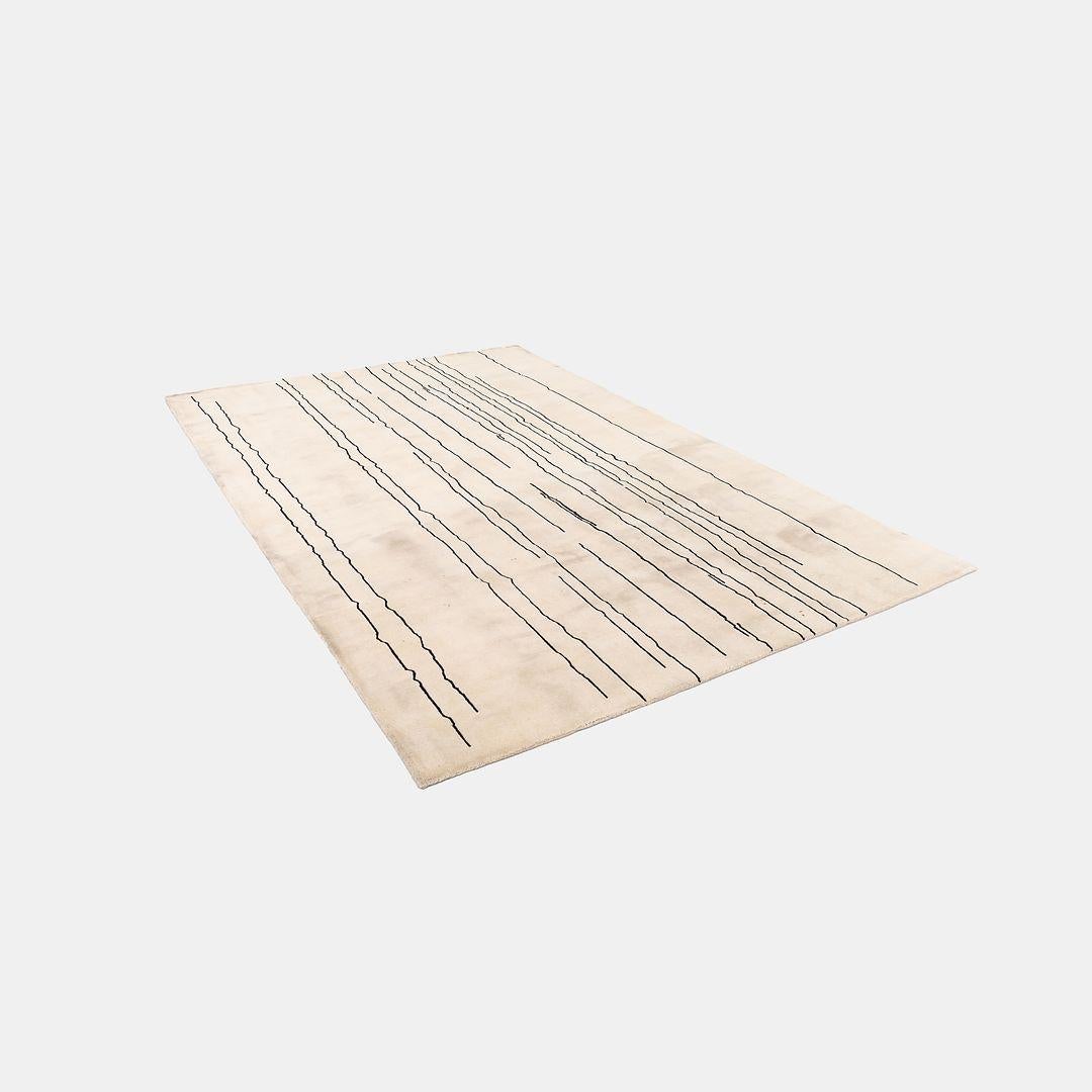 Laine Tapis Woodlines 2021 de Carl Hansen en crème et conçu par Naja Utzom Popov en vente
