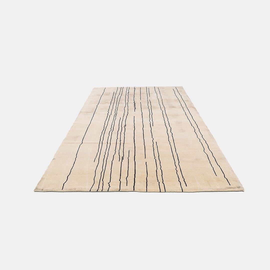 Tapis Woodlines 2021 de Carl Hansen en crème et conçu par Naja Utzom Popov en vente 1