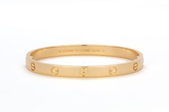 2021 Cartier 18 Karat Yellow Gold Love Bangle Bracelet Box & Papers