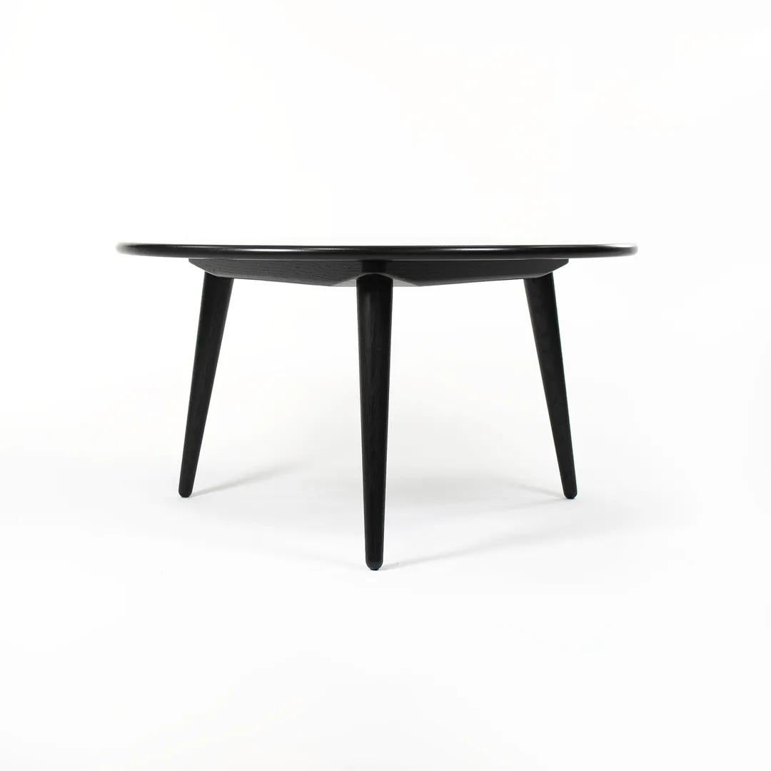 Danish 2021 CH008 Coffee Table by Hans Wegner for Carl Hansen in Ebonized Oak 35 inch For Sale