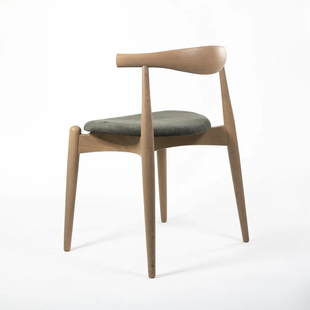 Scandinavian Modern 2021 CH20 Elbow Dining Chair by Hans Wegner for Carl Hansen in Oak Soap & Fabric For Sale
