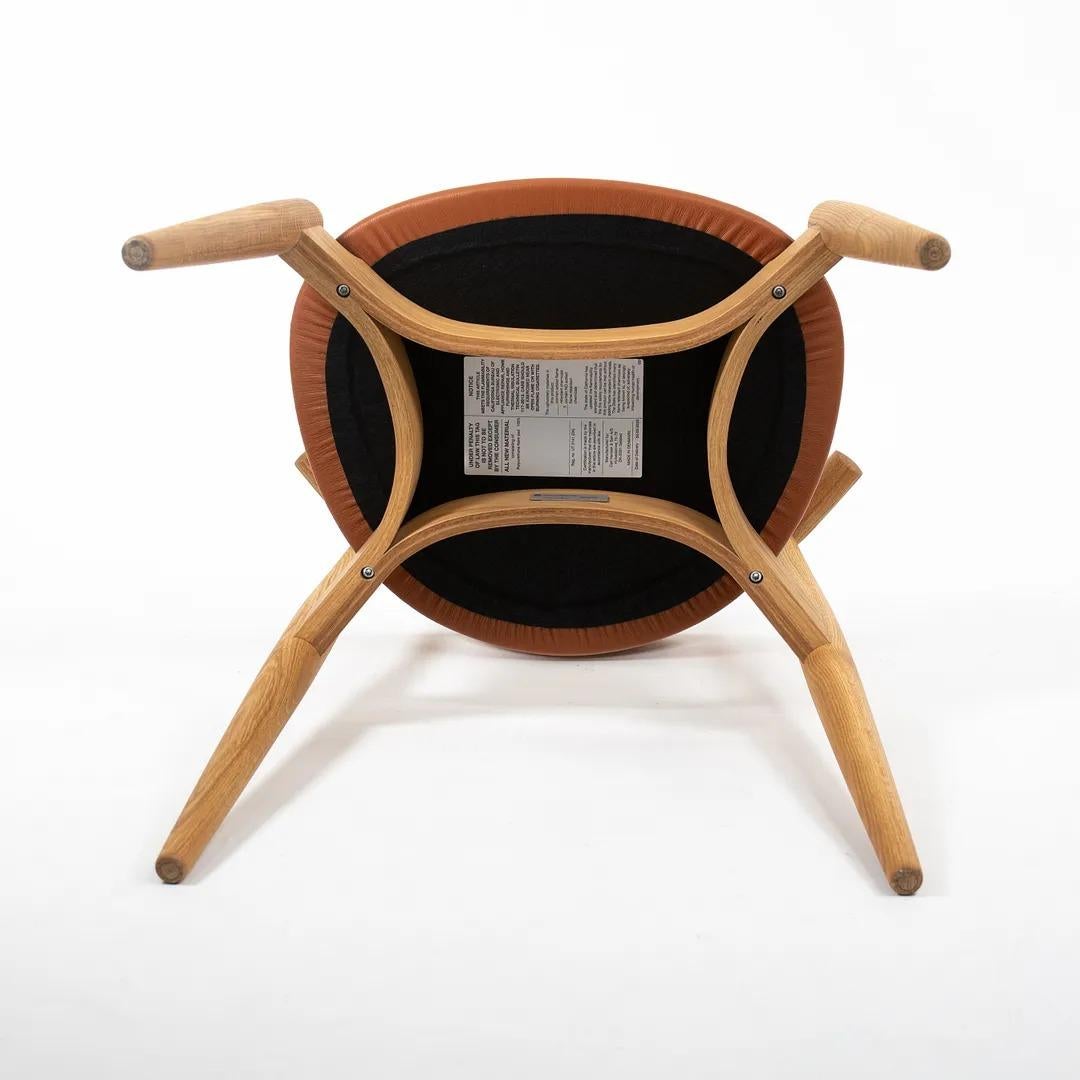 2021 CH20 Elbow Dining Chair by Hans Wegner for Carl Hansen in Oak & Tan Leather 4