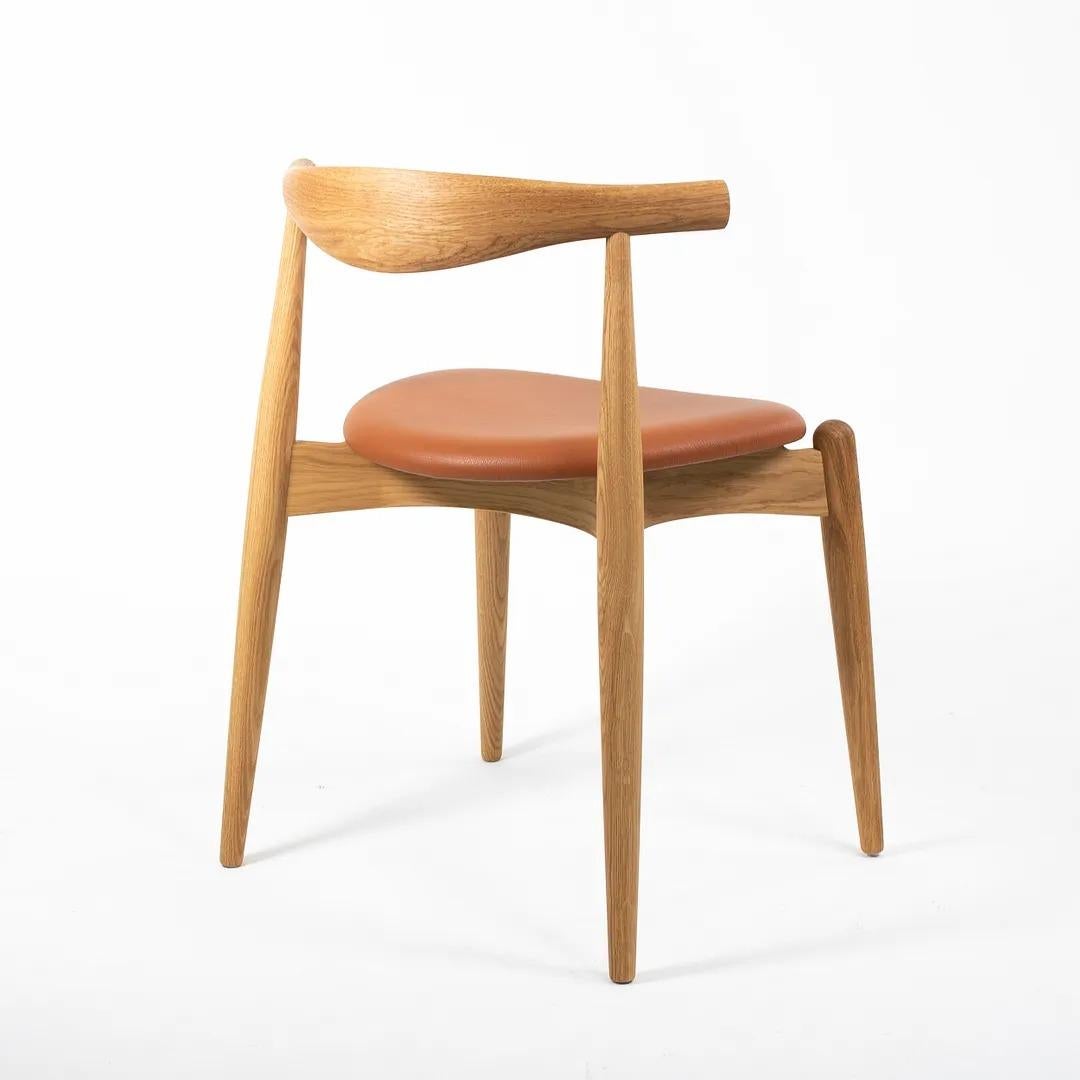 Contemporary 2021 CH20 Elbow Dining Chair by Hans Wegner for Carl Hansen in Oak & Tan Leather