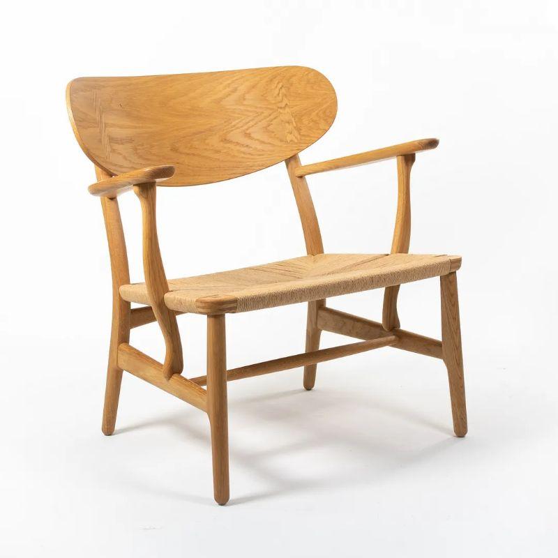 Papercord 2021 CH22 Lounge Chair by Hans Wegner for Carl Hansen in Oak Natural w/ Cord