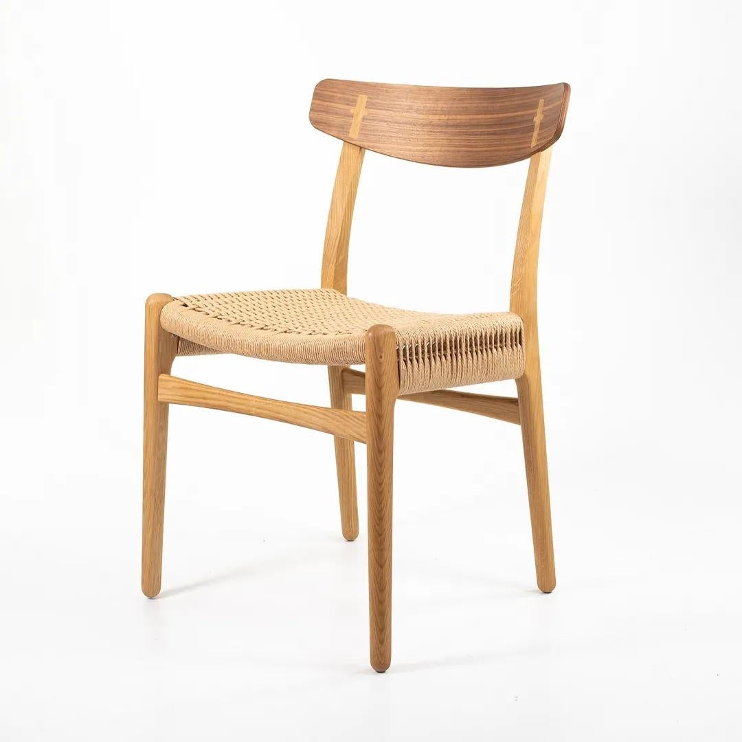 2021 CH23 Dining Chair by Hans Wegner for Carl Hansen in Oak & Walnut For Sale 4