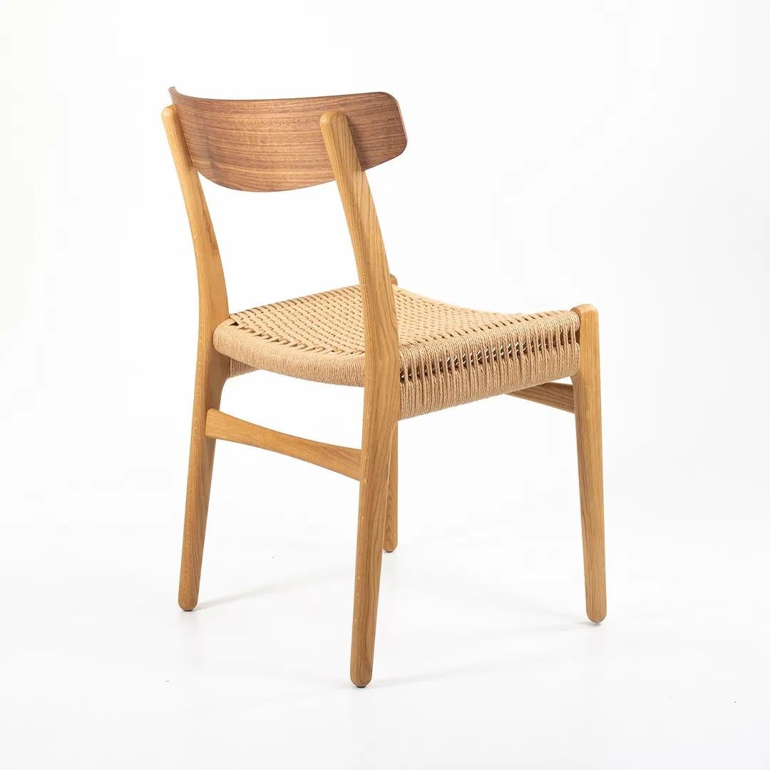 2021 CH23 Dining Chair by Hans Wegner for Carl Hansen in Oak & Walnut For Sale 5