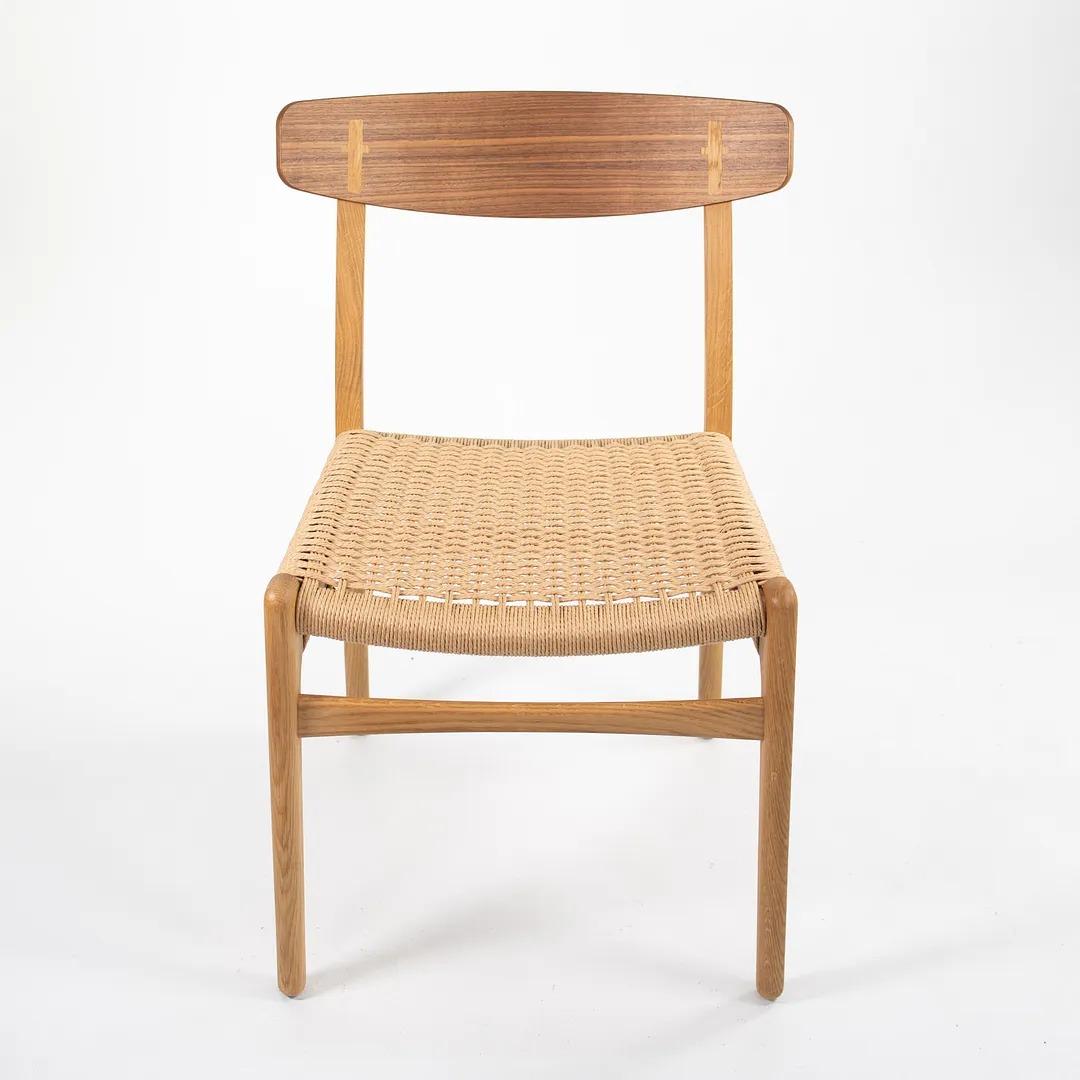 2021 CH23 Dining Chair by Hans Wegner for Carl Hansen in Oak & Walnut For Sale 6