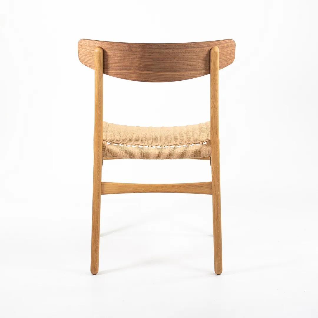 Scandinavian Modern 2021 CH23 Dining Chair by Hans Wegner for Carl Hansen in Oak & Walnut For Sale