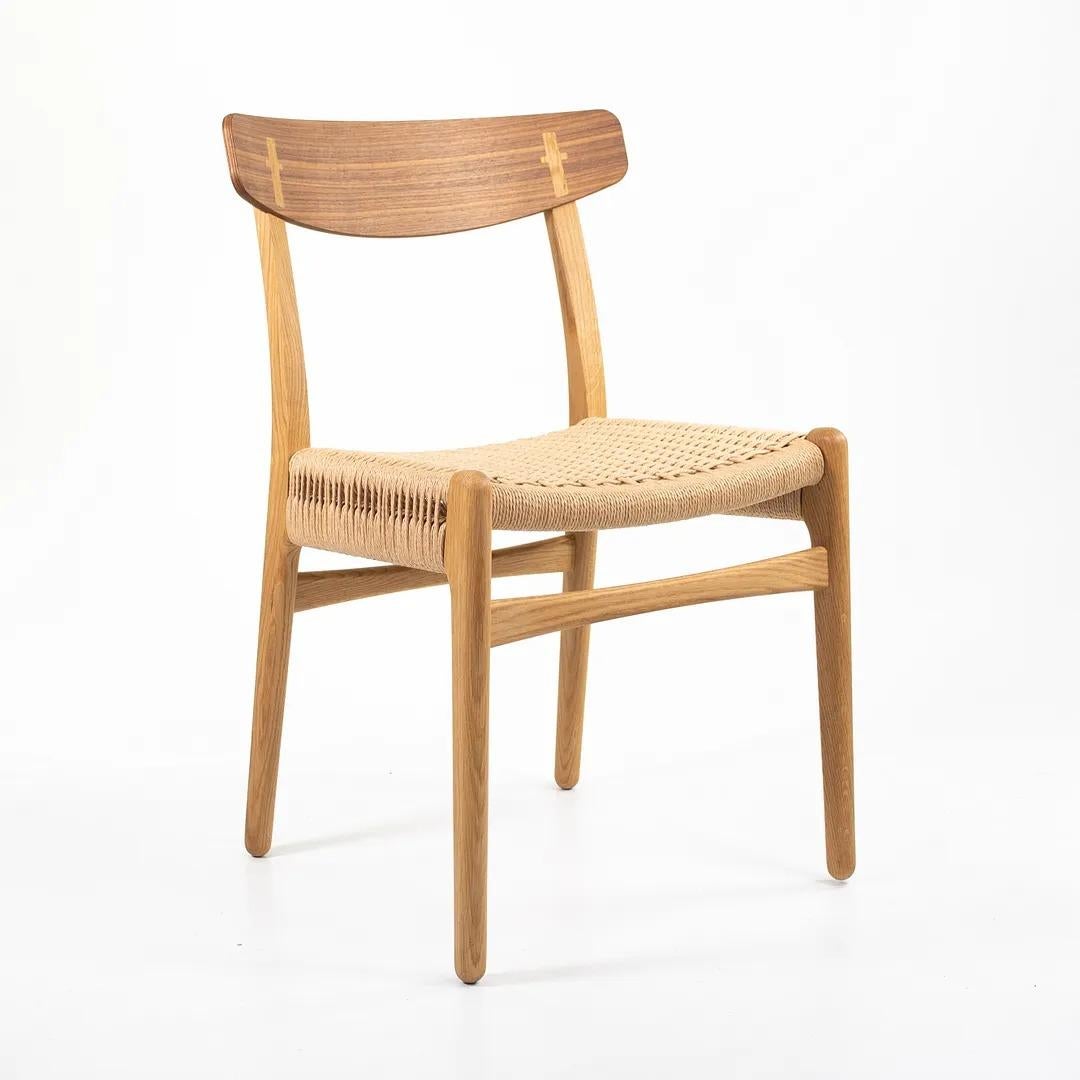 2021 CH23 Dining Chair by Hans Wegner for Carl Hansen in Oak & Walnut For Sale 3