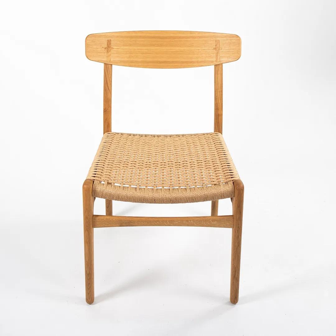 2021 CH23 Dining Chair by Hans Wegner for Carl Hansen in Oil Oak and Paper Cord For Sale 5