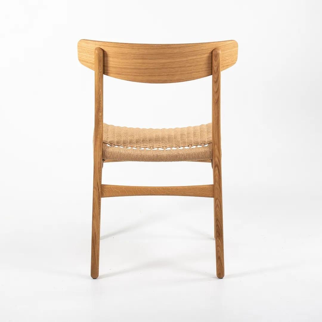 Papercord 2021 CH23 Dining Chair by Hans Wegner for Carl Hansen in Oil Oak and Paper Cord For Sale