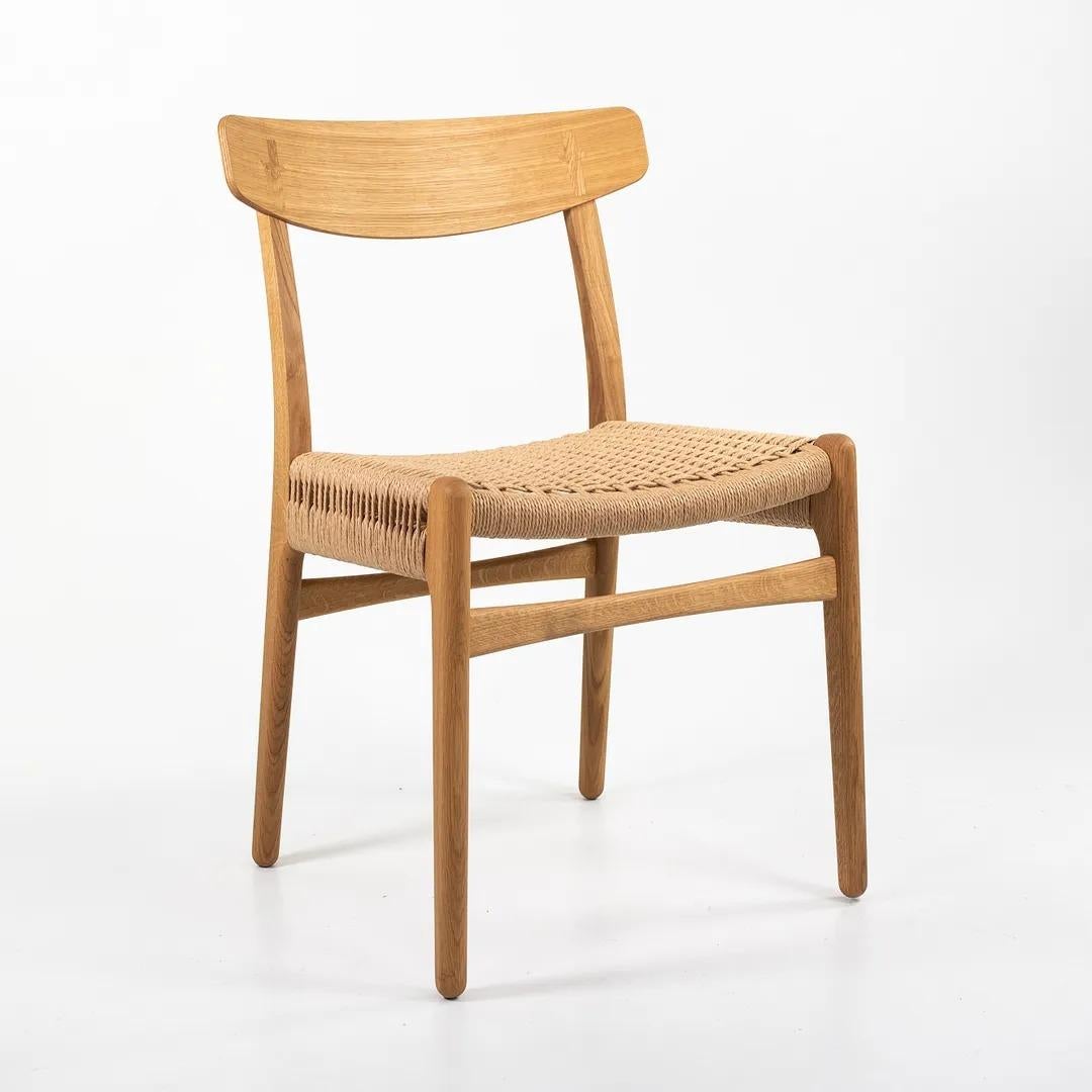2021 CH23 Dining Chair by Hans Wegner for Carl Hansen in Oil Oak and Paper Cord For Sale 1