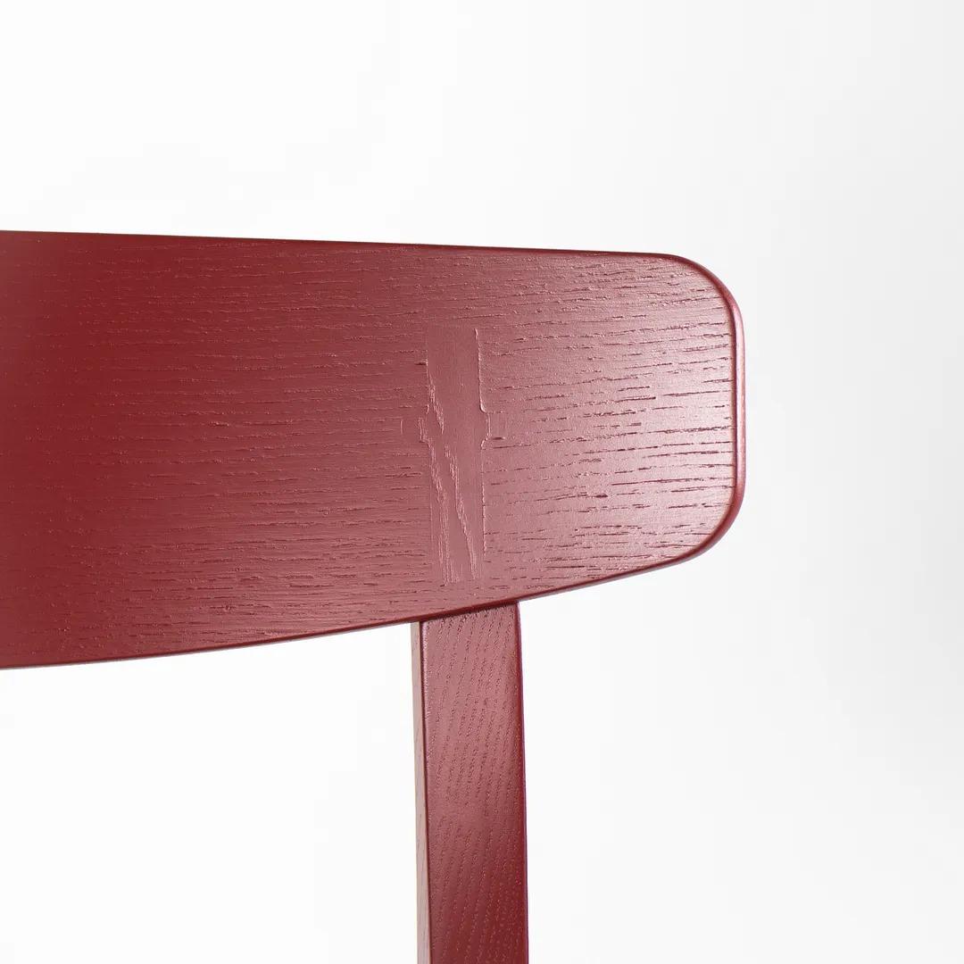 2021 CH23 Chaise de salle à manger par Hans Wegner pour Carl Hansen en Oak peint rouge en vente 4