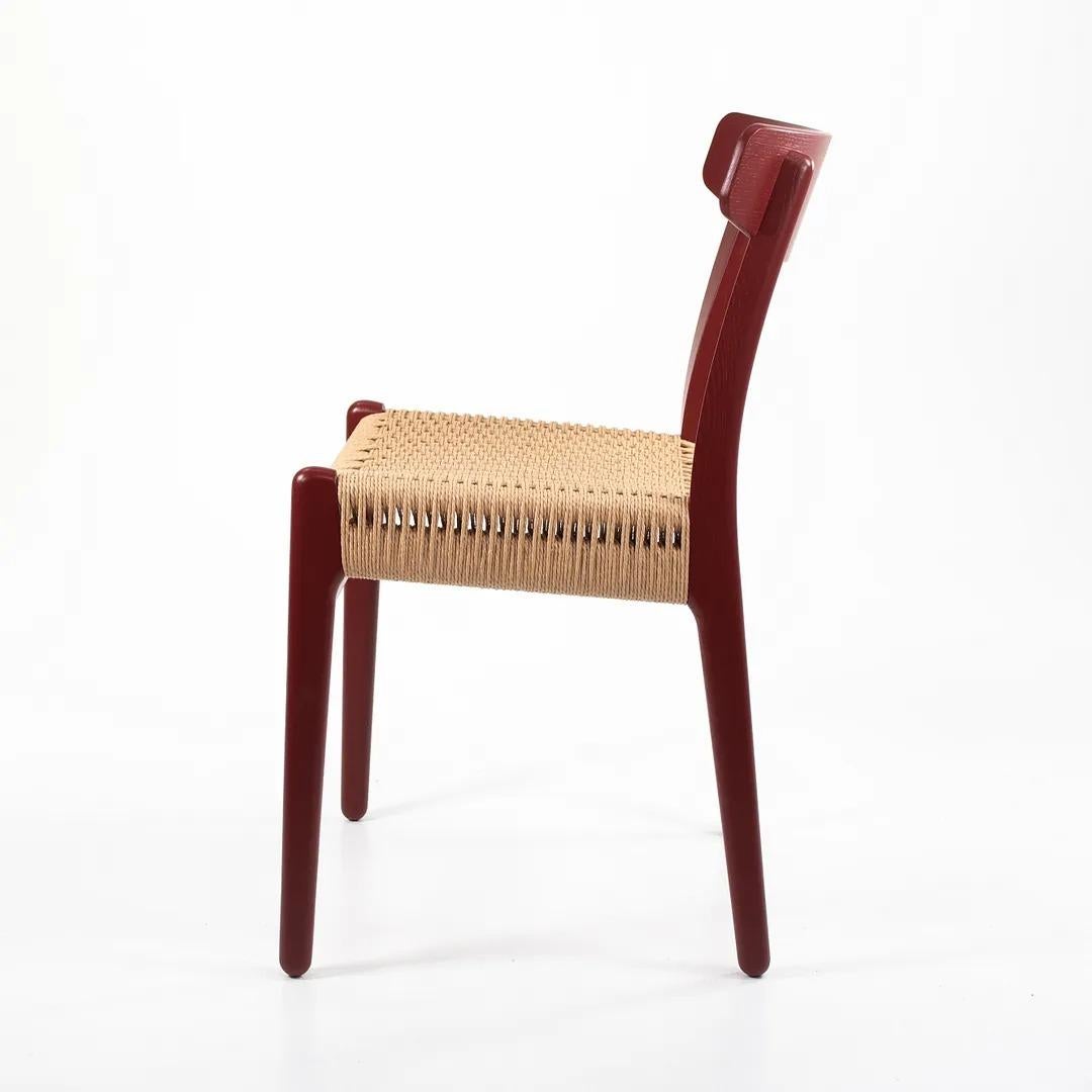 2021 CH23 Chaise de salle à manger par Hans Wegner pour Carl Hansen en Oak peint rouge en vente 2