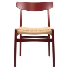 2021 CH23 Chaise de salle à manger par Hans Wegner pour Carl Hansen en Oak peint rouge