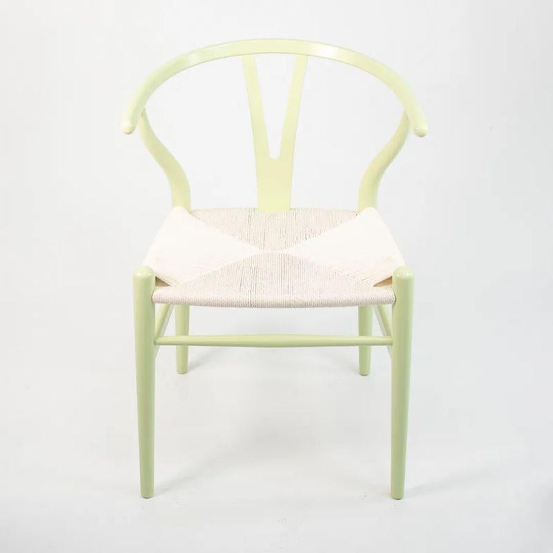 green wishbone dining chair