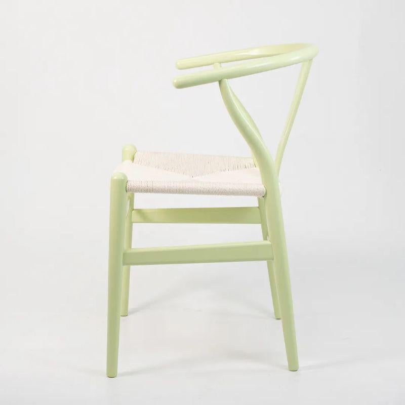 Scandinavian Modern 2021 CH24 Wishbone Dining Chair by Hans Wegner for Carl Hansen in Green Beech For Sale