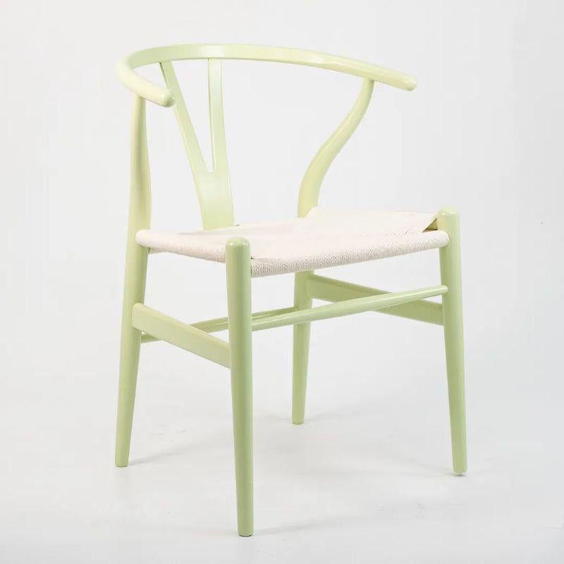 Corde en papier 2021 CH24 Chaise de salle à manger Wishbone par Hans Wegner pour Carl Hansen en hêtre vert en vente