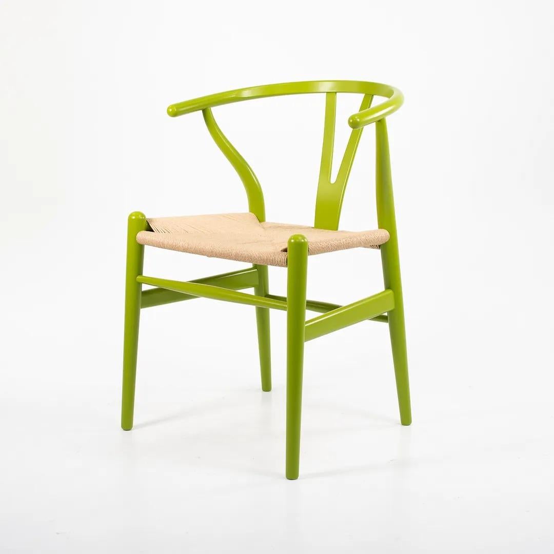 Corde en papier Chaise de salle à manger CH24 Wishbone de Hans Wegner pour Carl Hansen en vert 2021 en vente
