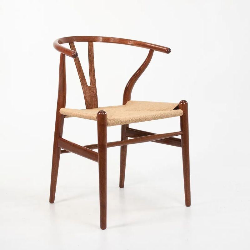 2021 CH24 Wishbone Dining Chair by Hans Wegner for Carl Hansen in Mahogany In Good Condition For Sale In Philadelphia, PA