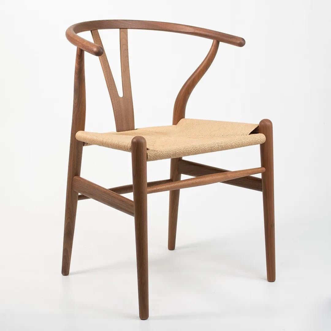 2021 CH24 Wishbone Dining Chair by Hans Wegner for Carl Hansen in Walnut In Good Condition For Sale In Philadelphia, PA