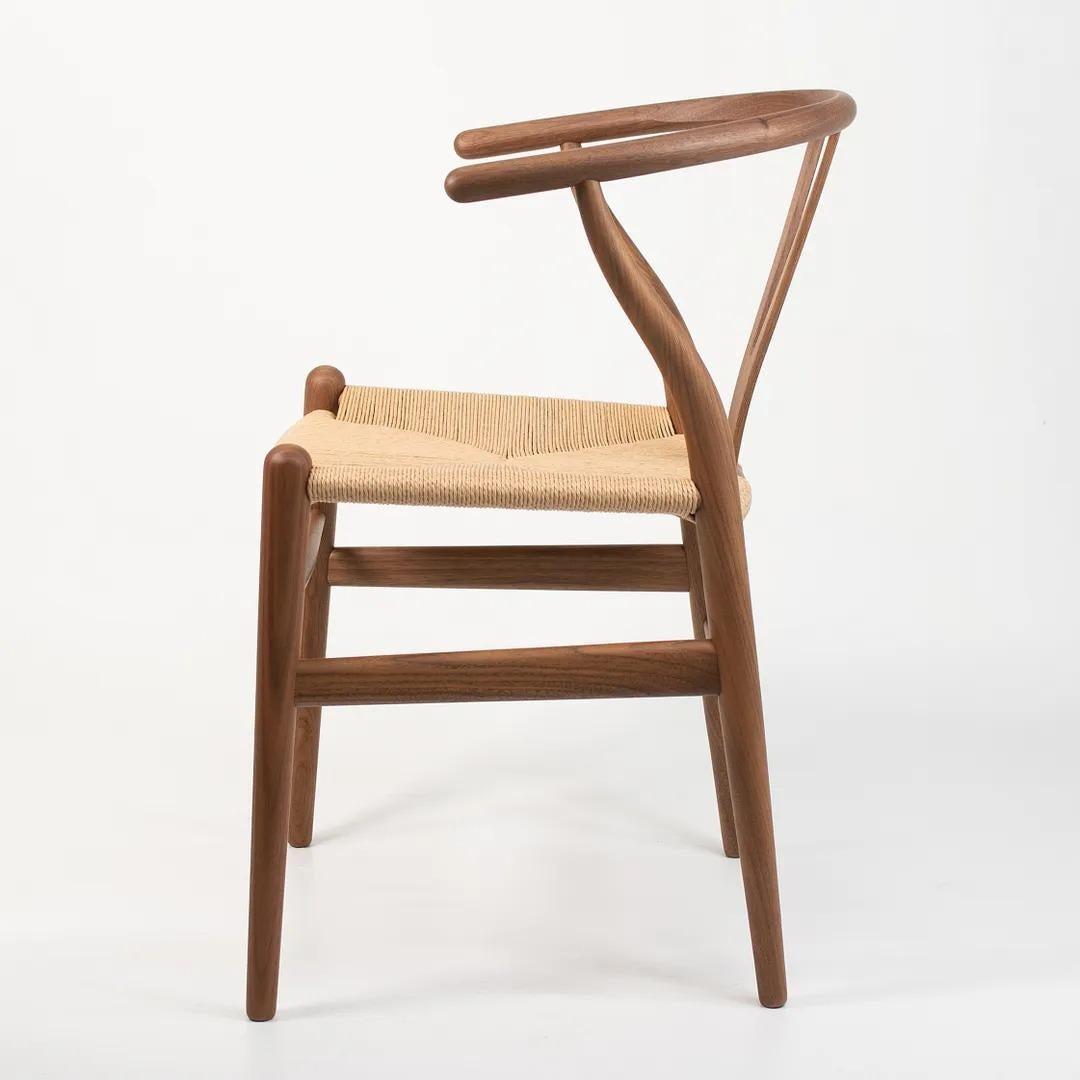 2021 CH24 Wishbone Dining Chair by Hans Wegner for Carl Hansen in Walnut For Sale 1