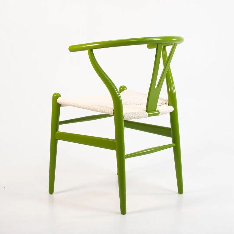 Contemporary 2021 CH24 Wishbone Dining Chairs by Hans Wegner for Carl Hansen in Green For Sale