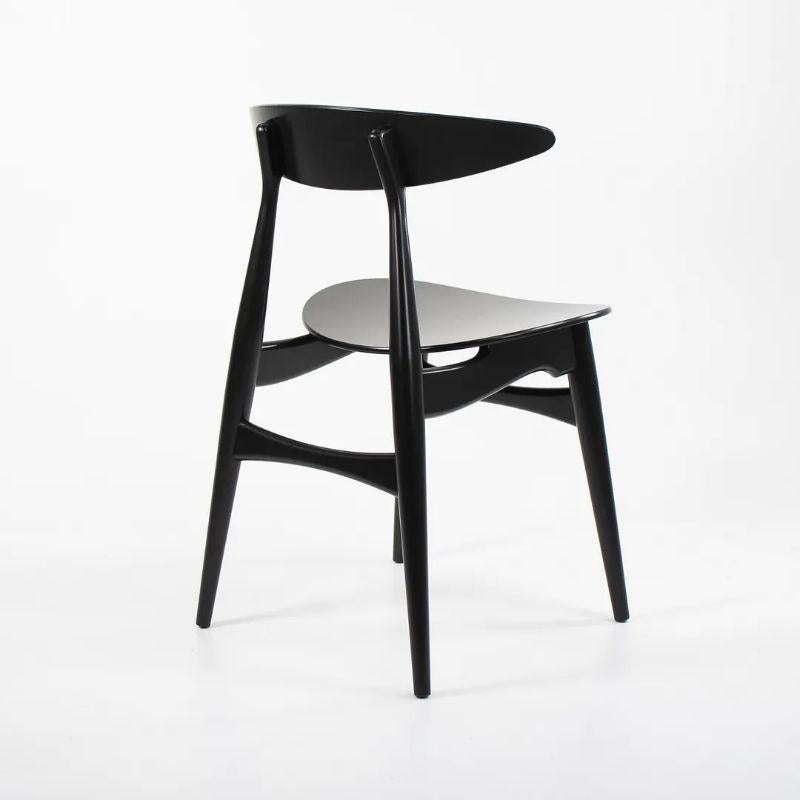 2021 CH33T Dining Chair by Hans Wegner for Carl Hansen in Black Beech  For Sale 5