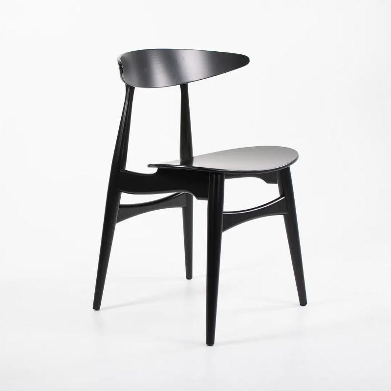Danish 2021 CH33T Dining Chair by Hans Wegner for Carl Hansen in Black Beech  For Sale